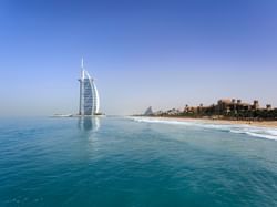 Distant exterior view of Burj Khalifa near Carlton Dubai Creek