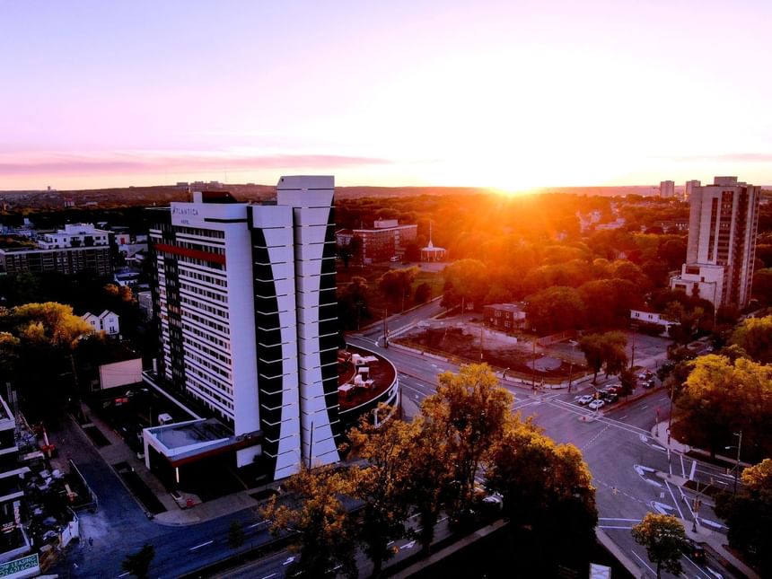 Aerial view of the Hotel & city at Atlantica Hotel Halifax