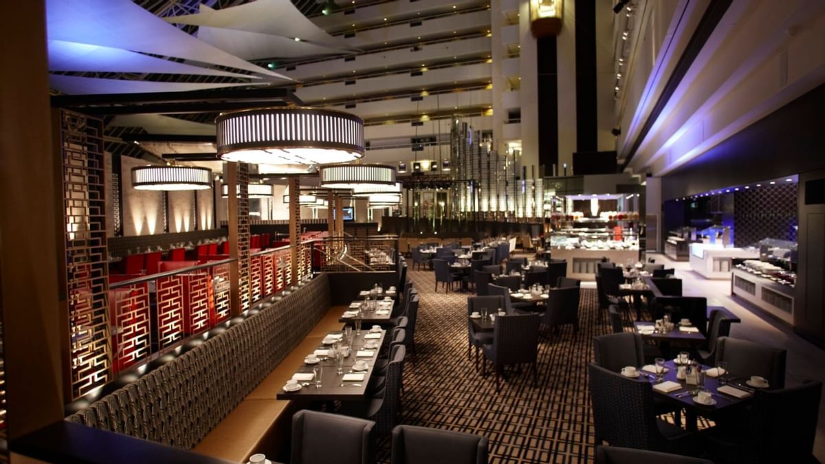 Interior of Atrium Buffet restaurant at Crown Hotel Perth