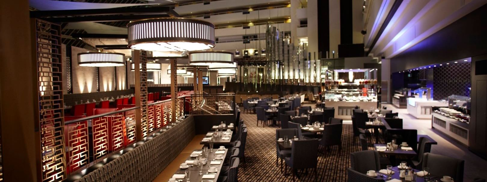 Interior of Atrium Buffet restaurant at Crown Hotel Perth