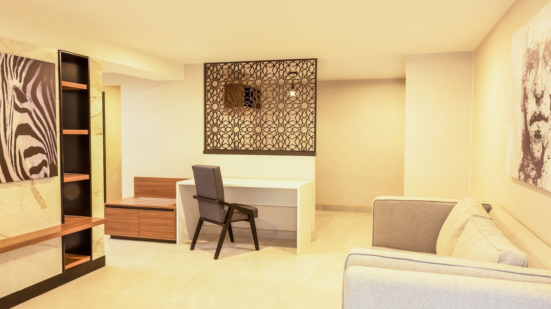 Work desk & sofa in a Livingroom at Gamma Ciudad Juarez