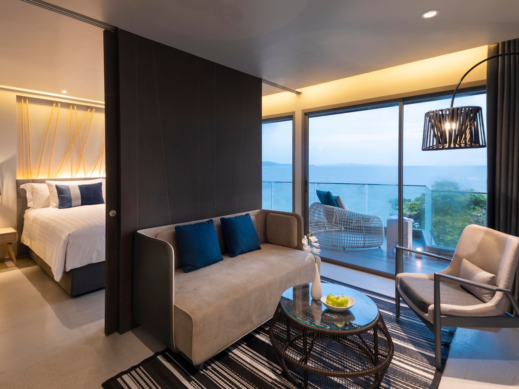 Living area in Suite Seaview at U Hotels and Resorts