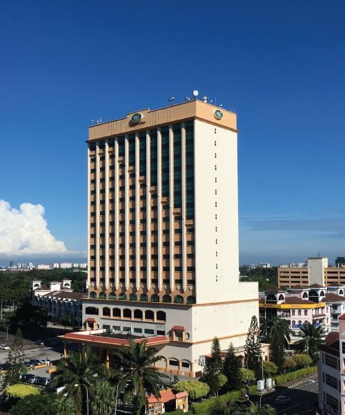Exterior view of the building of Sunway Hotel Seberang Jaya on a sunny day