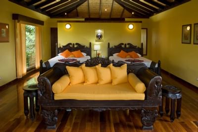 Interior of Two Queen Guestroom at Rio Celeste Hideaway