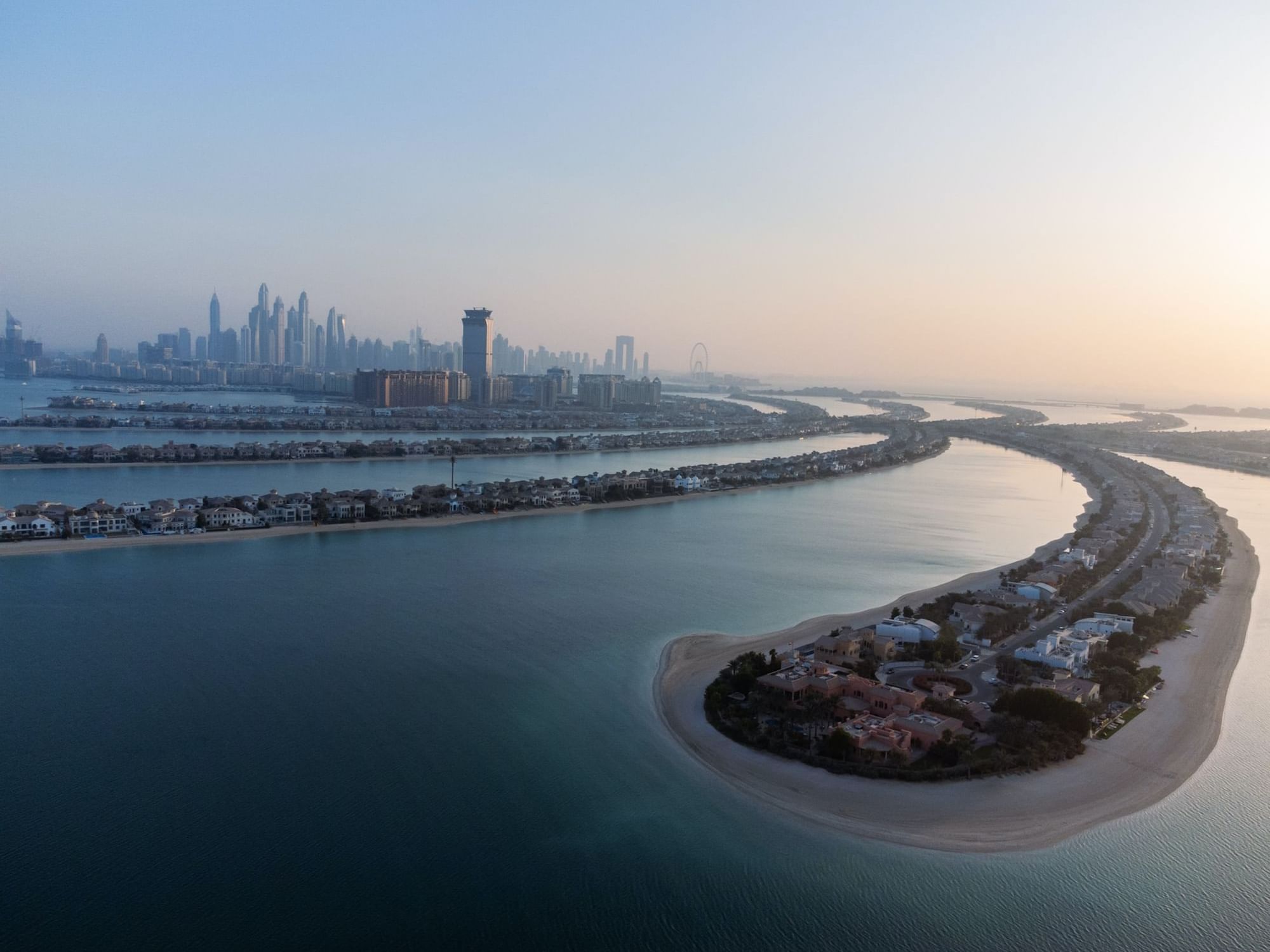 Aerial view of Palm Island near City Seasons Hotels