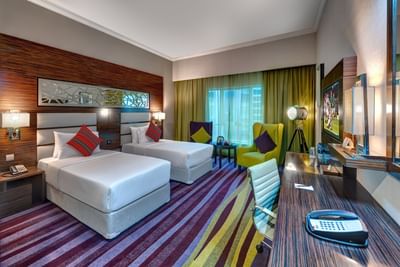Deluxe Twin Room at Ghaya Grand Hotel Dubai