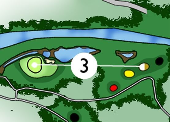Sketch of 3rd hole of the golf course at Chatrium Resort