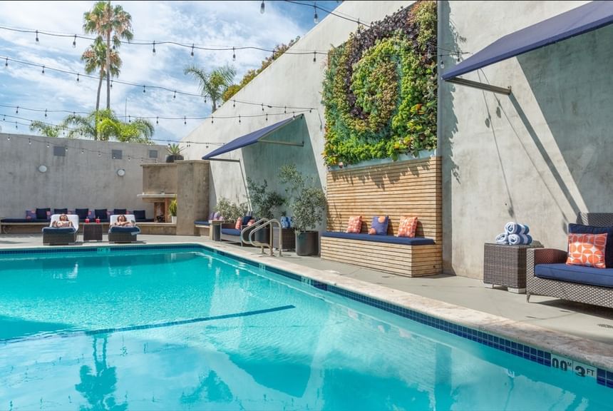 Outdoor Hotel Pool with seating