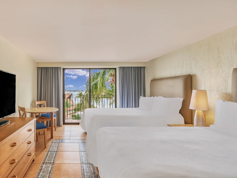 2 Double beds & balcony in Master Suite at Fiesta Americana