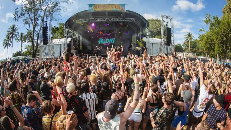 A musical show hosted by the beach near Darwin Airport Hotels