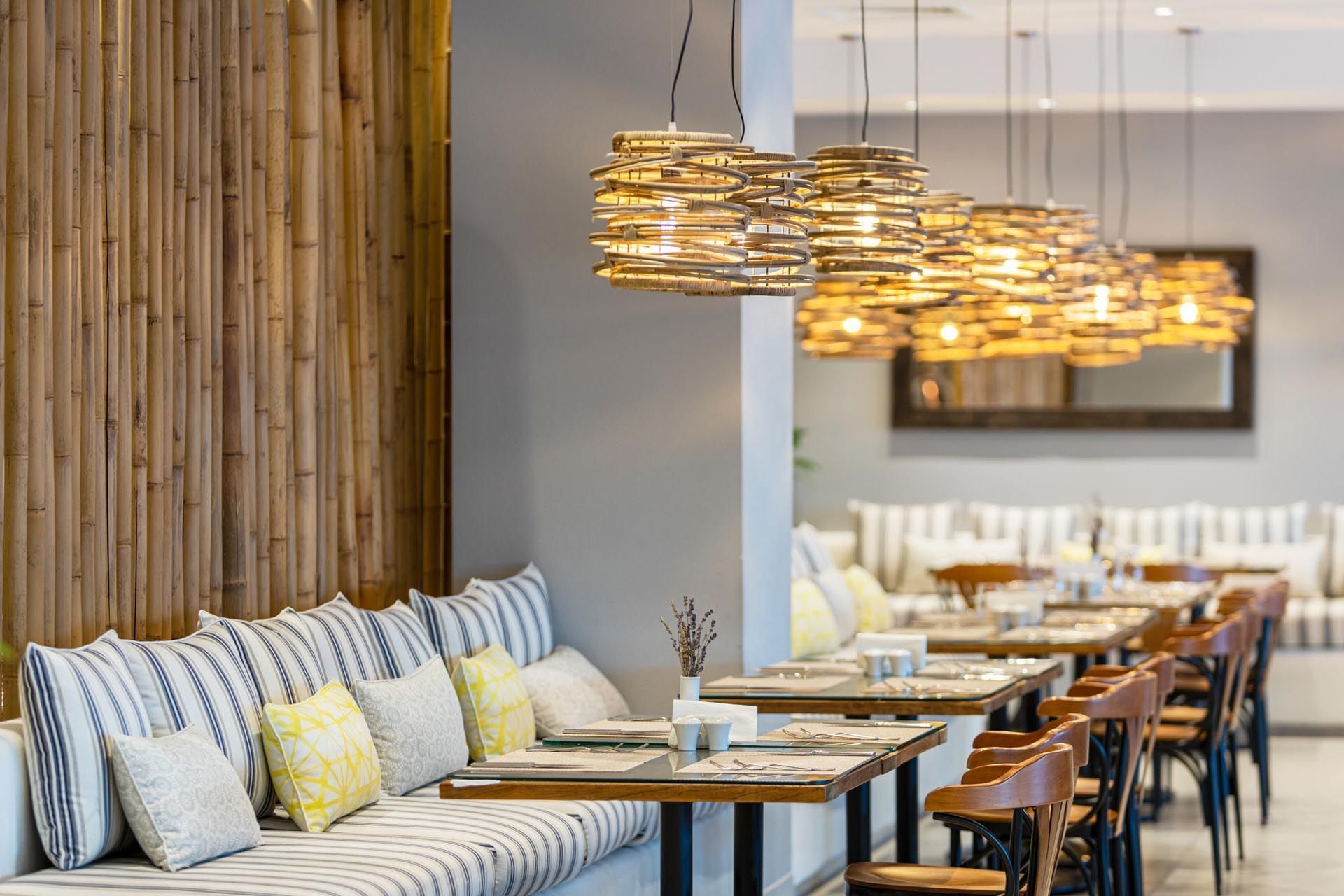 Dining area at Design Plus Seya Beach Hotel