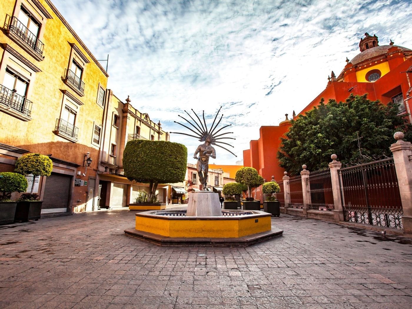 A Street Fountain in Querétaro near Fiesta Americana Travelty