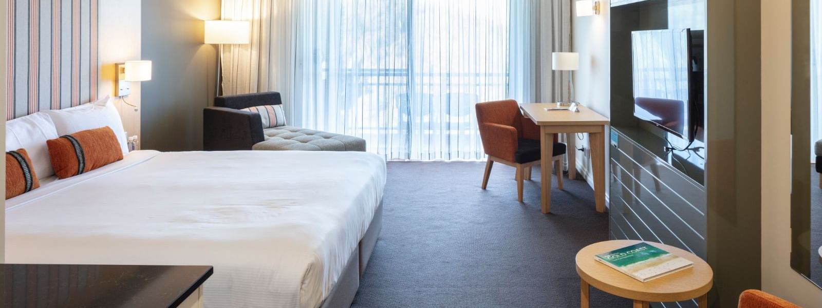Superior room king bed at Mercure Gold Coast Resort