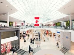 Interior view of South Centre Mall near Carriage House Hotel