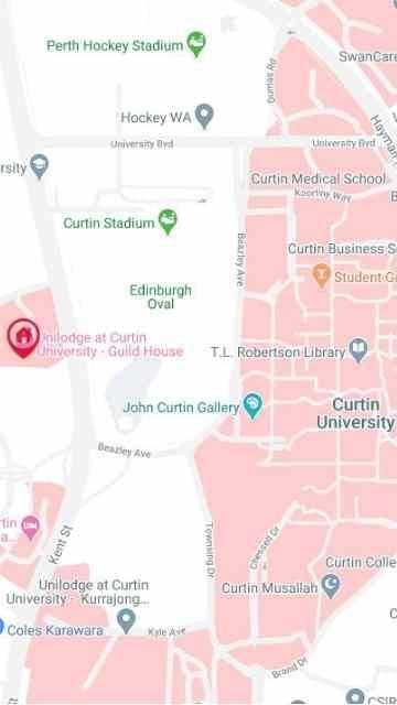 UniLodge at Curtin University - Guild House Map