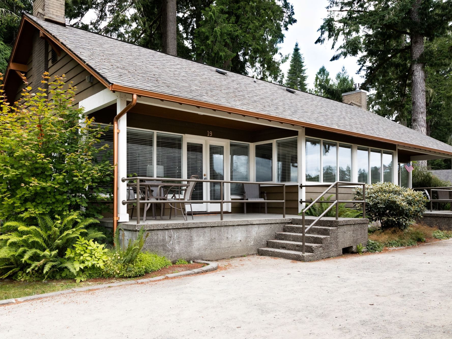 Exterior view of the Two-Bedroom Pet Cottage at Alderbrook Resort & Spa
