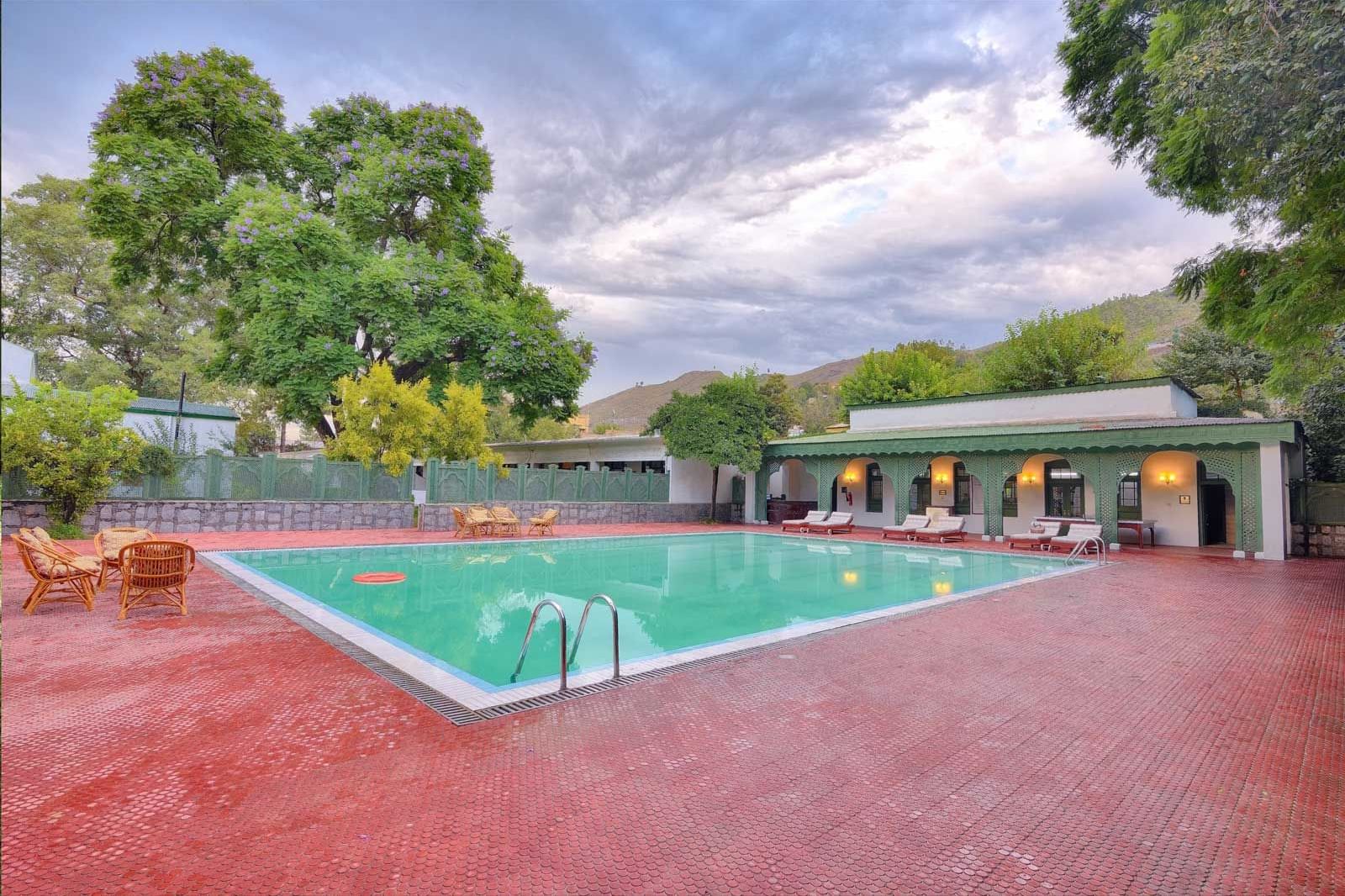 View of the Hotel Swimming Pool at Swat Serena Hotel