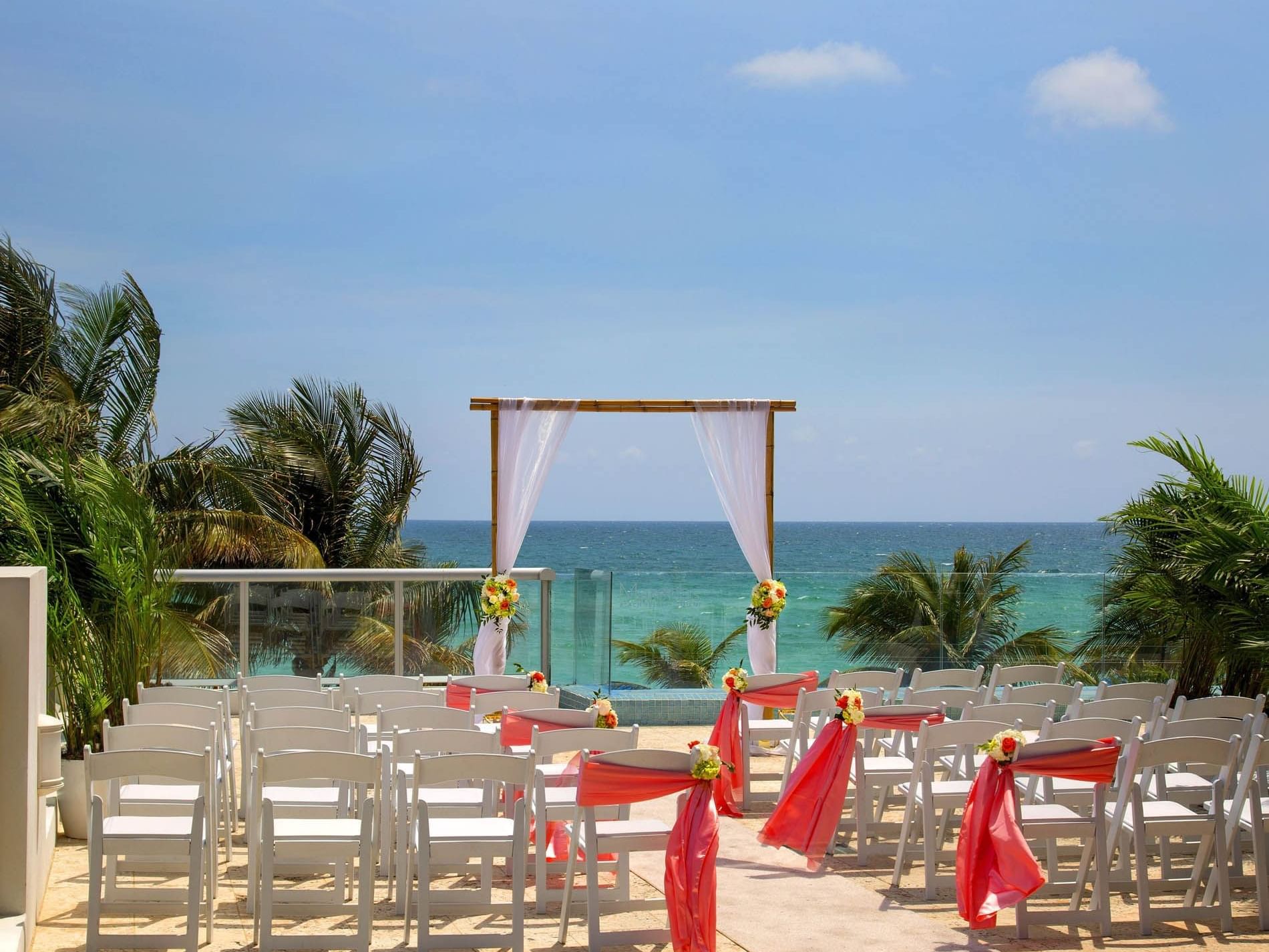 Outdoor wedding in Sunny Isles Terrace at Marenas Resort Miami