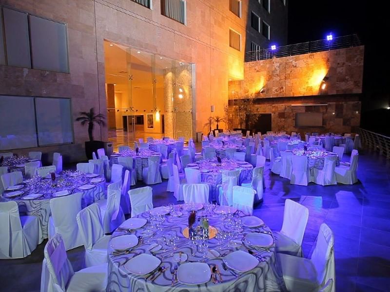 Outdoor banquet set-up at Grand Fiesta Americana Guadalajara