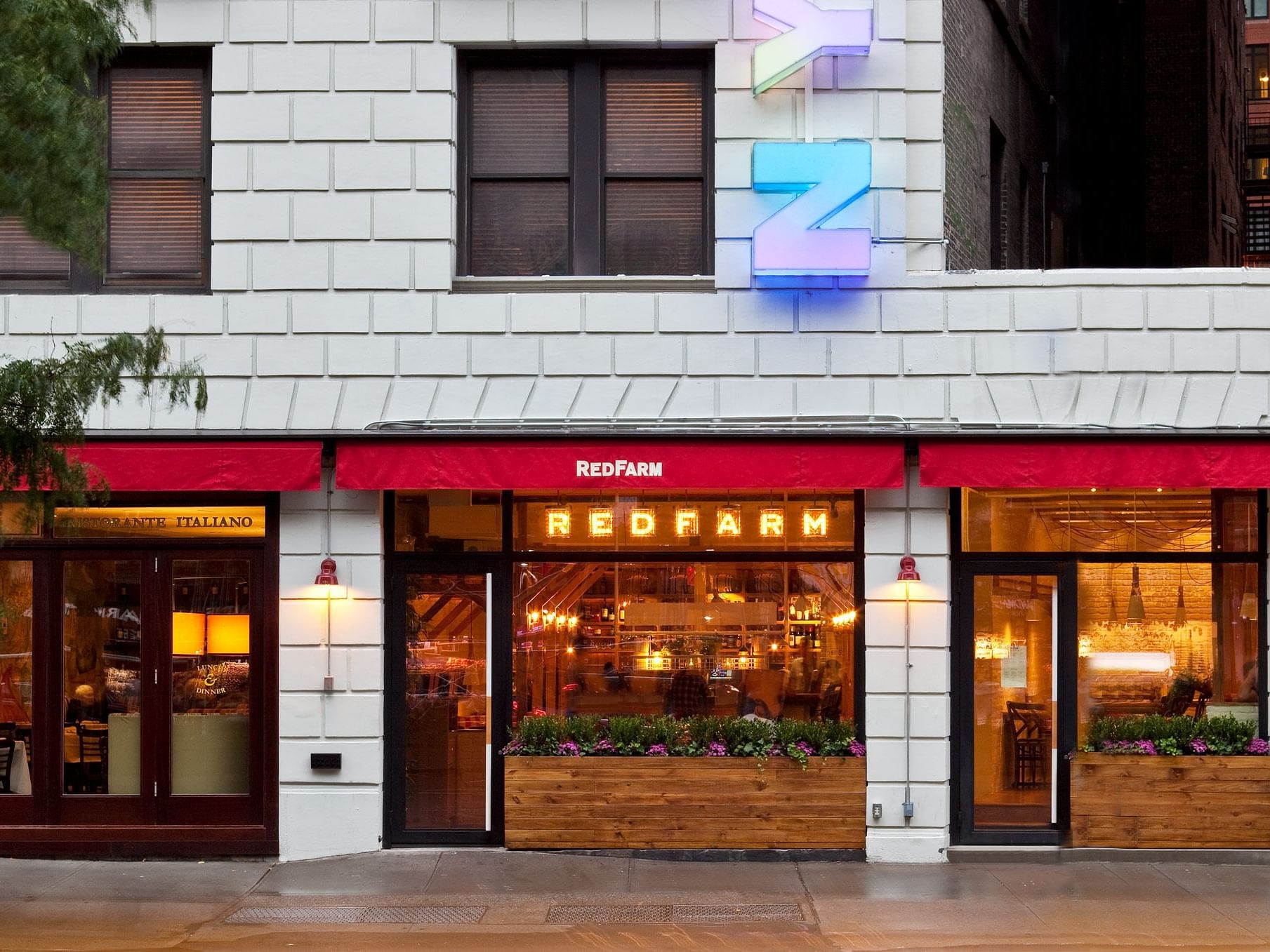 Exterior view of Redfarm restaurant at ArtHouse Hotel New York