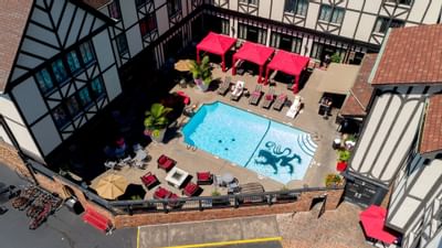 aerial view of pool