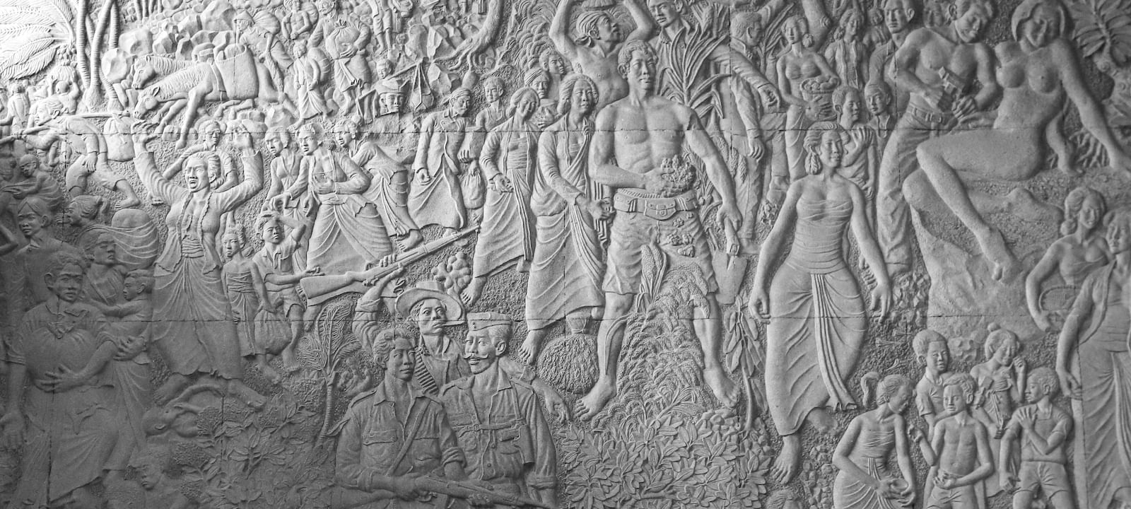 Wall painting in lobby at Royal Ambarrukmo Yogyakarta