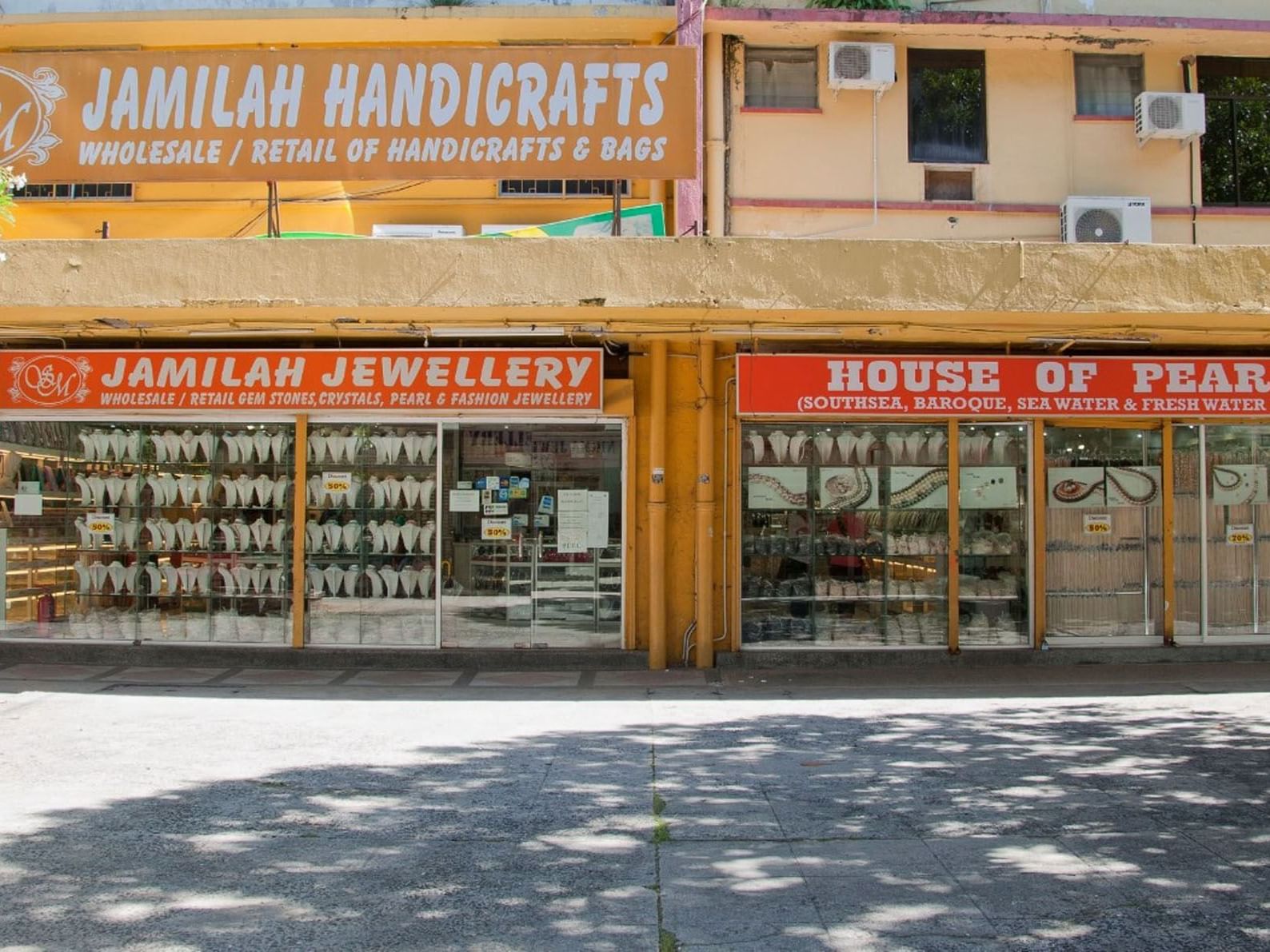 Street view of adjacent shops at Sinsuran near Cititel Express Kota Kinabalu