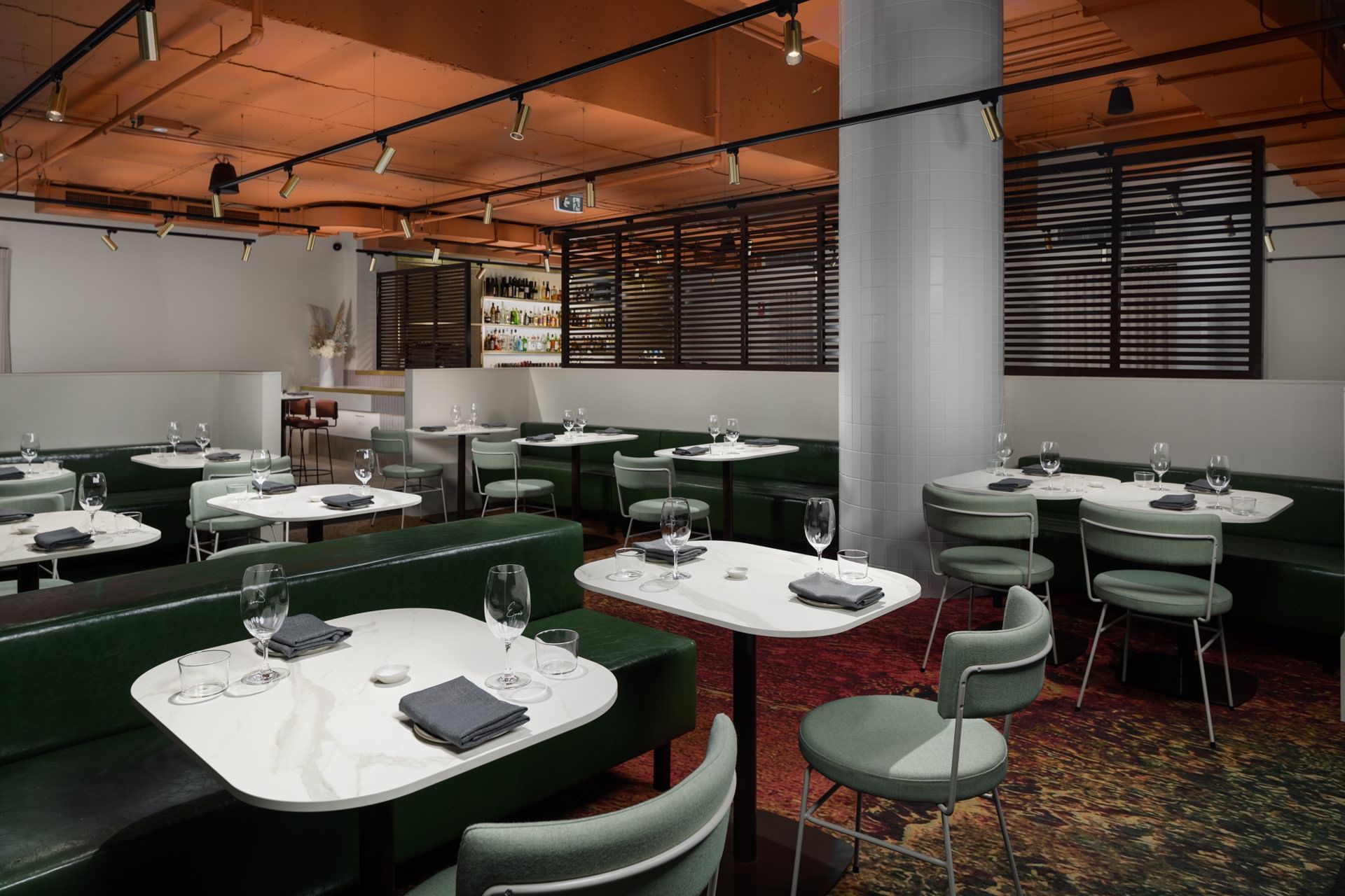 Eva's Restaurant dining area at Pullman Melbourne City Centre