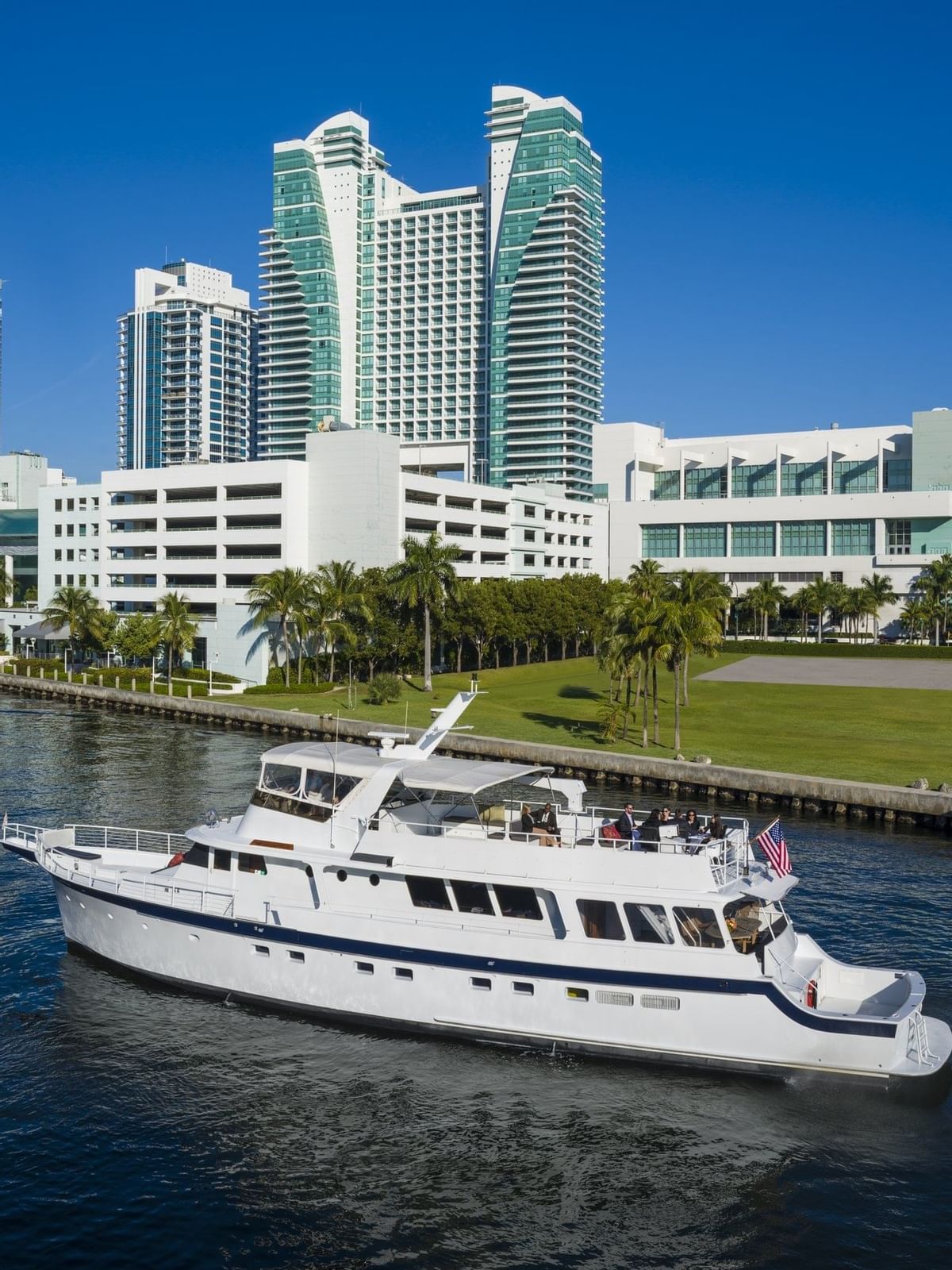 A yacht sailing near The Diplomat Resort