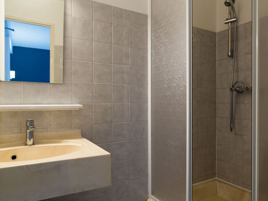Bathroom vanity in bedrooms at Hotel Eclipse