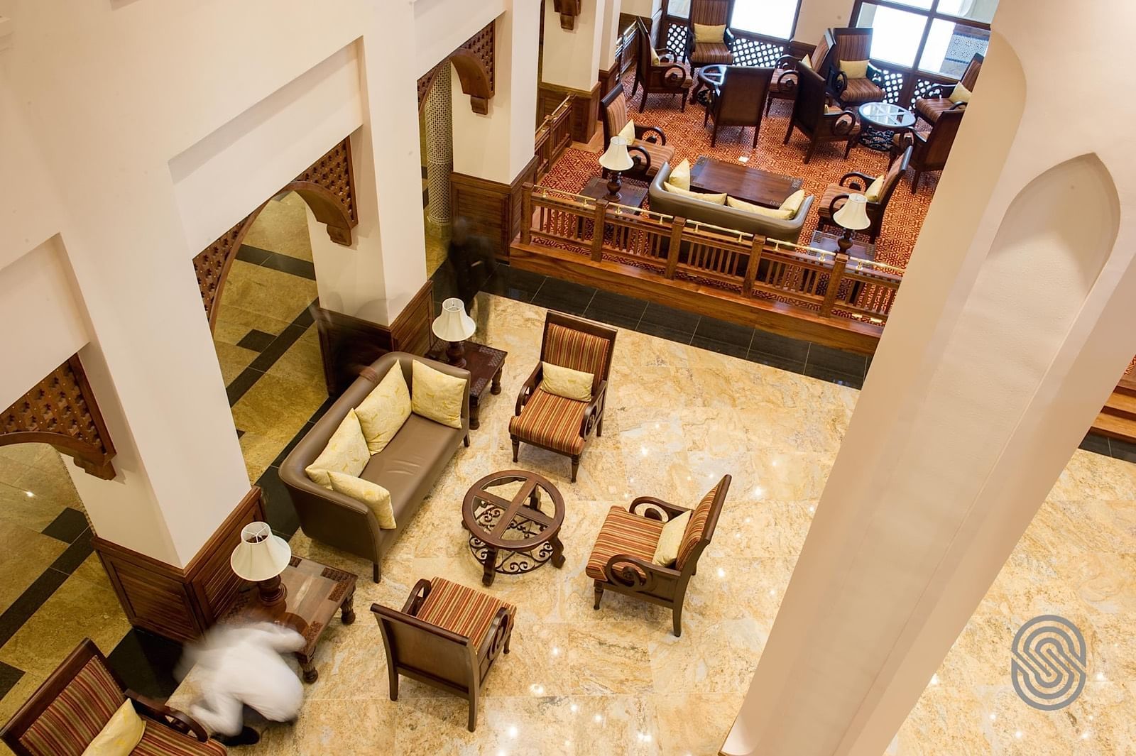 View of the hotel lobby area at Dar Es Saalam Serena Hotel