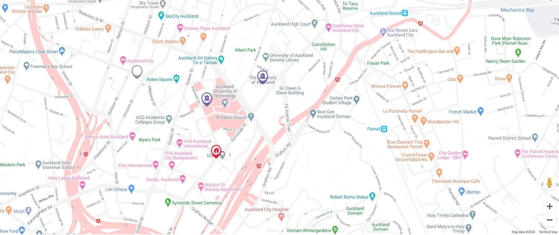 55 Symonds Street Map