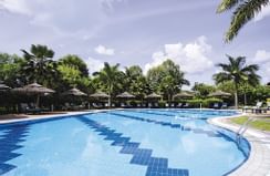 View of the hotel swimming Pool at Dar Es Saalam Serena Hotel