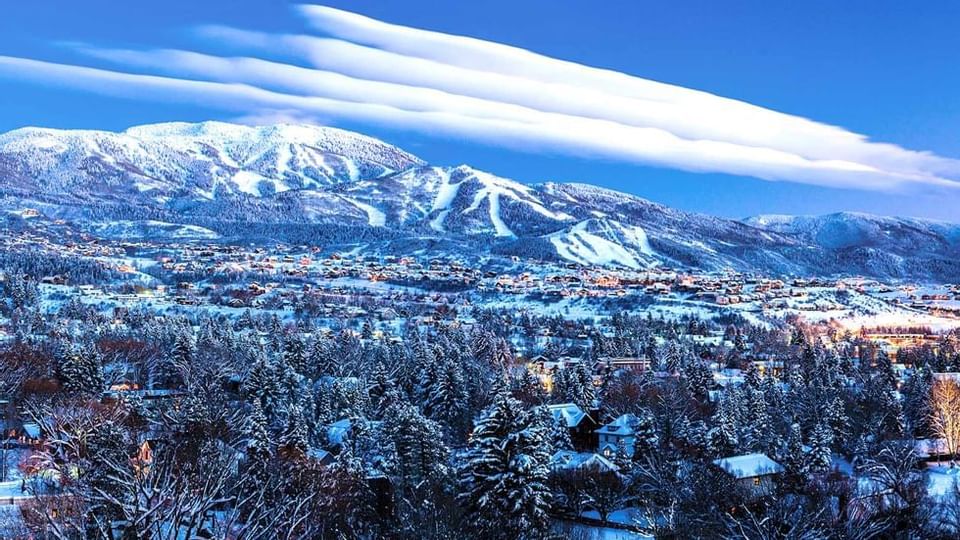 Ariel view of Steamboat Ski Resort near Legacy Vacation Resorts