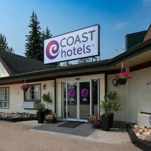 Coast Whitecourt Hotel Exterior with signage