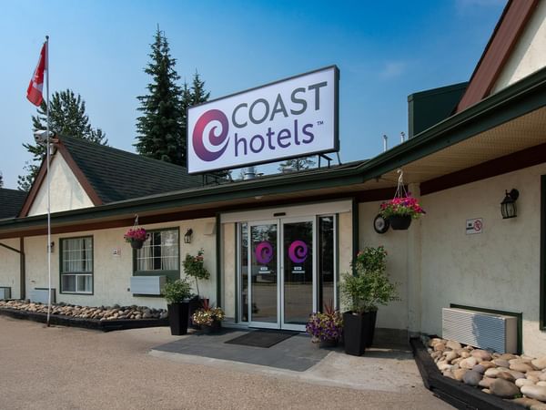 Coast Whitecourt Hotel Exterior with signage