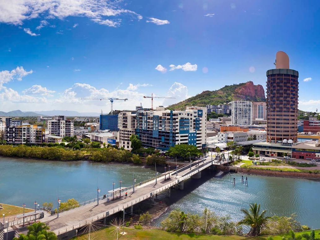 Panorama view of the hotel neighborhood & bridge near Hotel Grand Chancellor Townsville