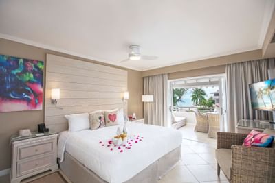 Interior of the Honeymoon suite at Bougainvillea Resort