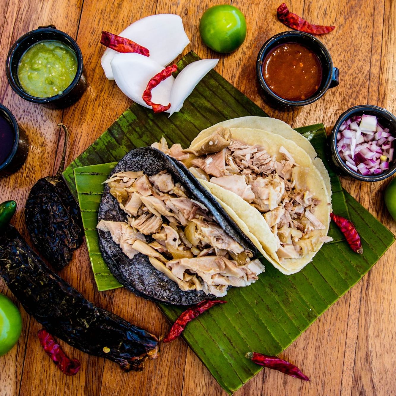 Close up of Tacos served in Maydan at Casa Dorada Los Cabos