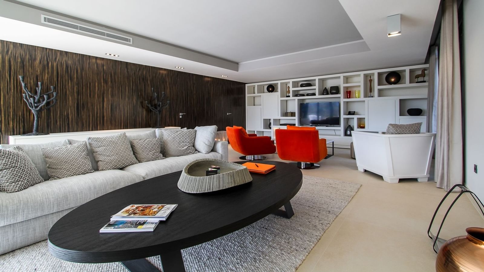 Sofa, armchairs & TV in Prestige Suite, Domaine de Manville