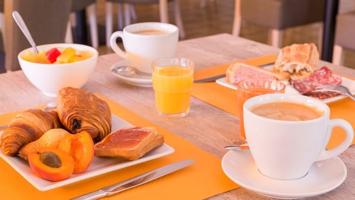 A warm breakfast served at Hotel Valence East