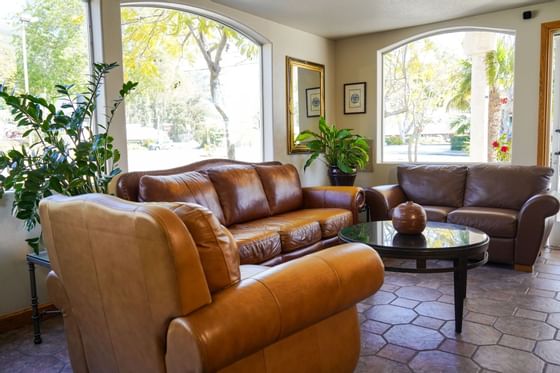 Interior of the lobby at Hotel Buena Vista San Luis Obispo