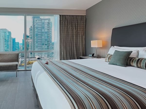 King bed room with view