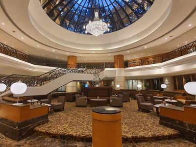 Interior view of the Atrium Lounge area at Sunway Putra Hotel