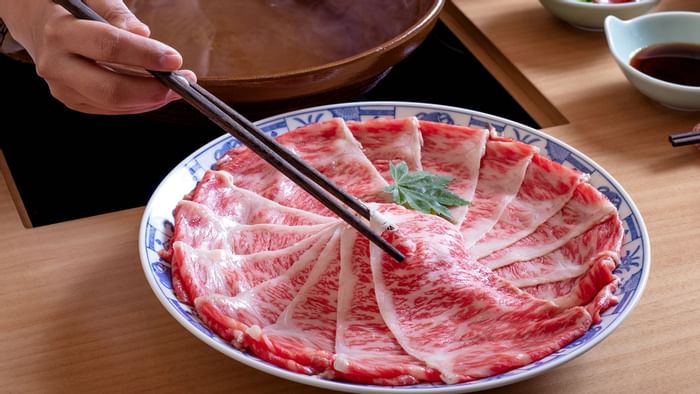 Shabu Shabu dish in Yamazato at Hotel Okura Manila