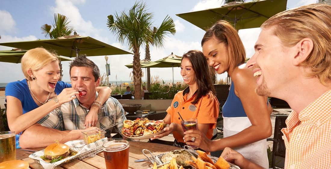 friends enjoying a meal
