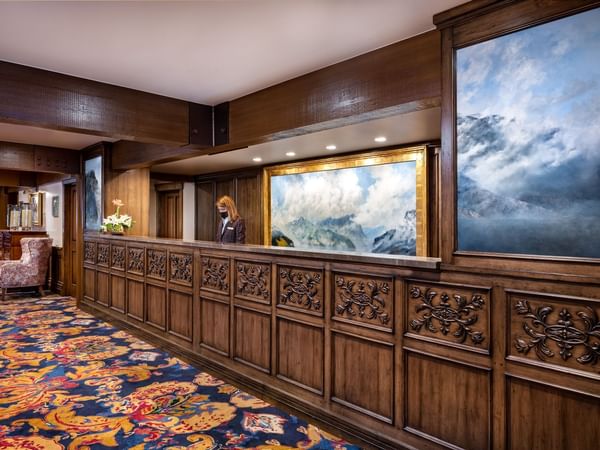 Interior of a Concierge Desk at Stein Eriksen Lodge
