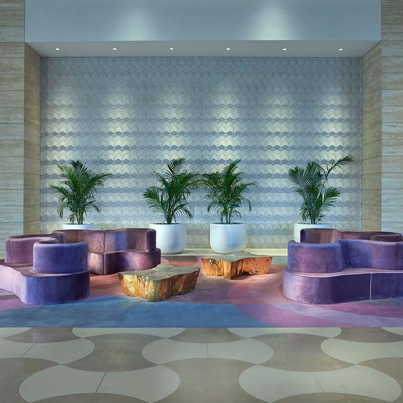 A Lounge area in the lobby at Crown Towers Perth