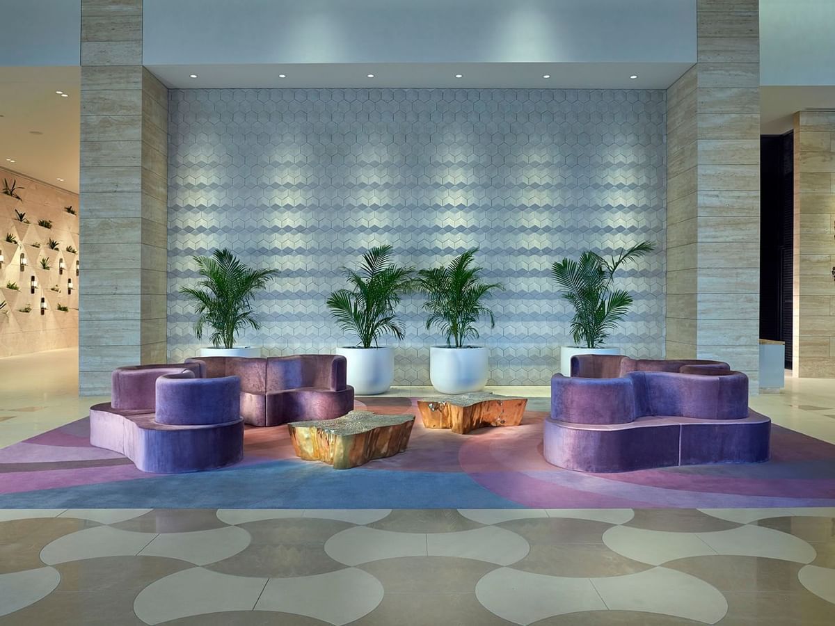 A Lounge area in the lobby at Crown Towers Perth