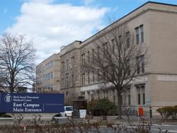 Entrance sign of East Campus at Backstage at the Verb